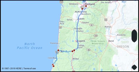 Distance from lincoln city to bandon oregon  Bus operators